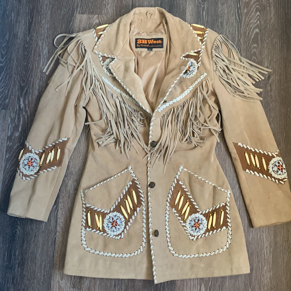 Leather Fringe, Native American Beaded Jacket